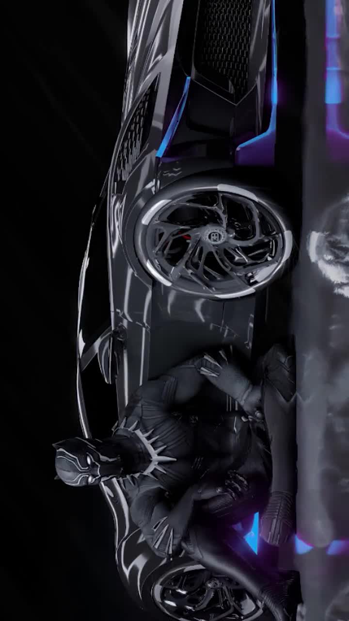 iPhone And Android Black Panther Bugatti Phone Live Wallpaper
