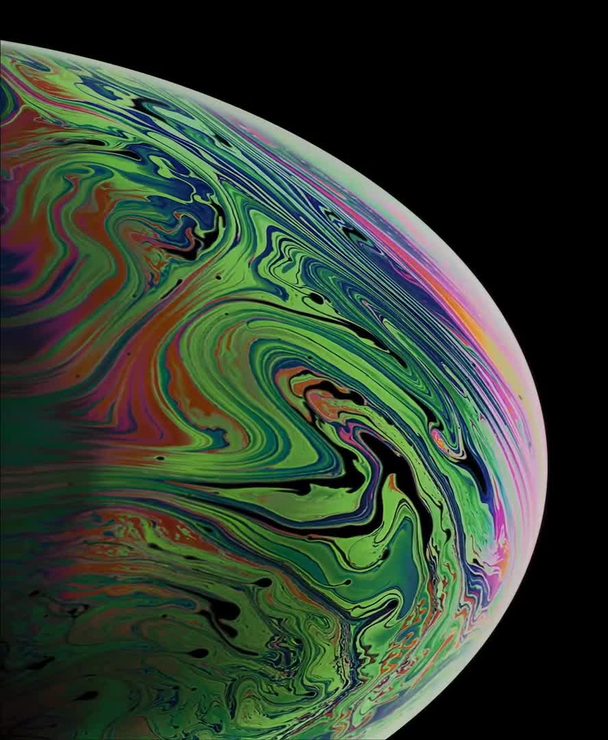 Purplish Bubble iPhone XS Live Wallpaper
