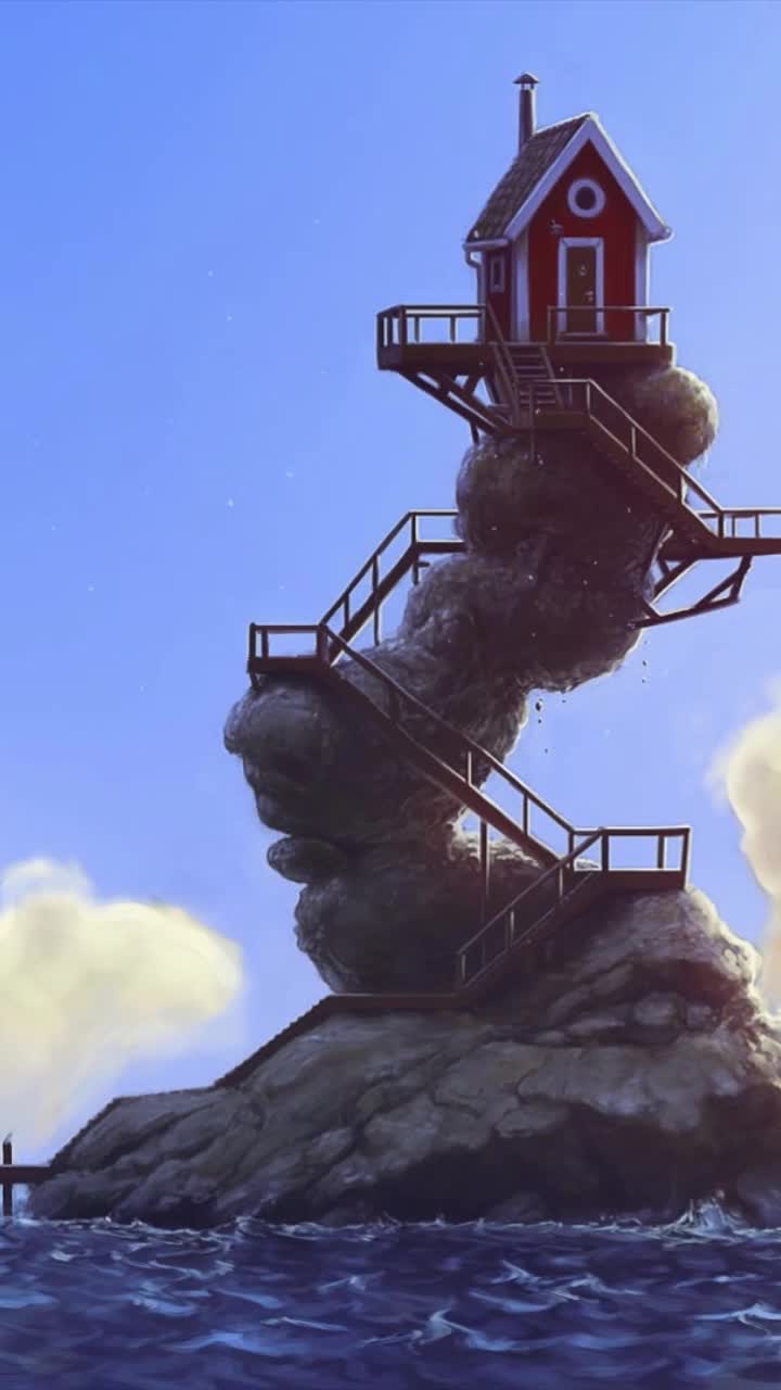 iPhone and Android House At Sea Live Phone Wallpaper