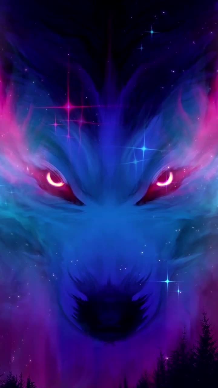 Live Phone Cosmic Wolf Wallpaper To iPhone And Android