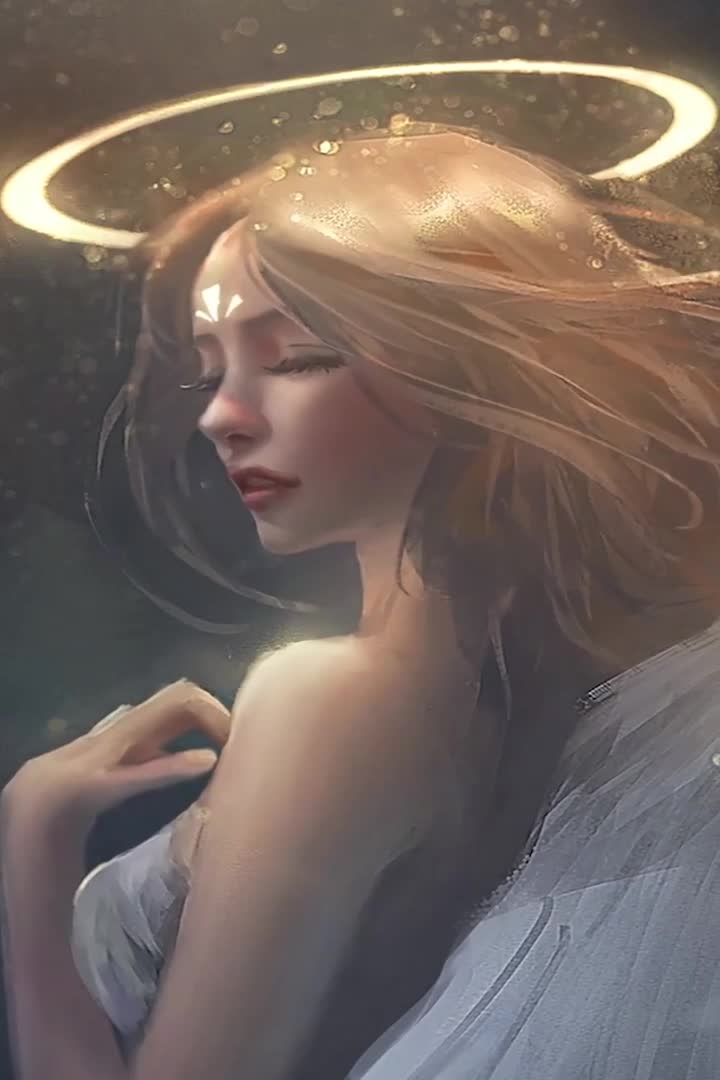 Girl Angel For iPhone Wallpaper