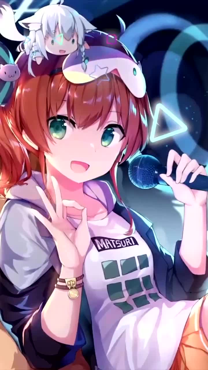 Android  iOS iphone Mobile Natsuiro Matsuri Virtual Youtuber Free Live Wallpaper