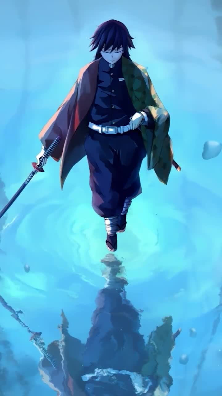 iPhone and Android Hashira Giyu Tomioka Katana Water Phone Live Wallpaper
