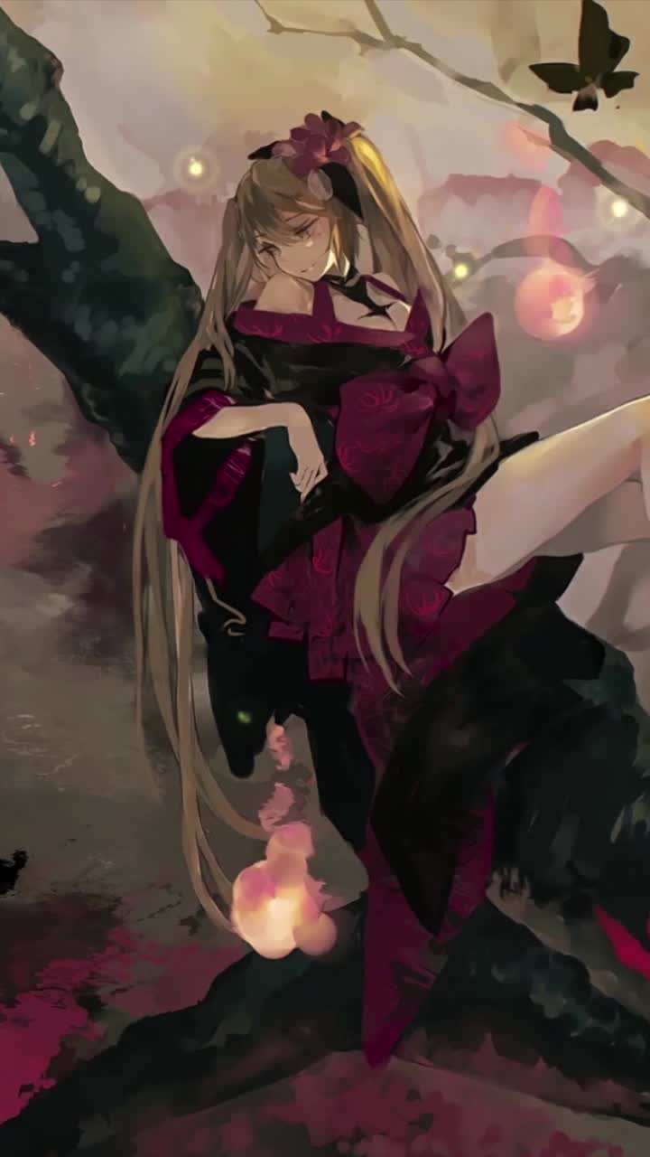 Live Phone Fireflies Girl Anime Wallpaper For iPhone And Android