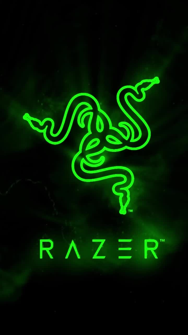 iPhone and Android Green Razer Lightning Live Phone Wallpaper