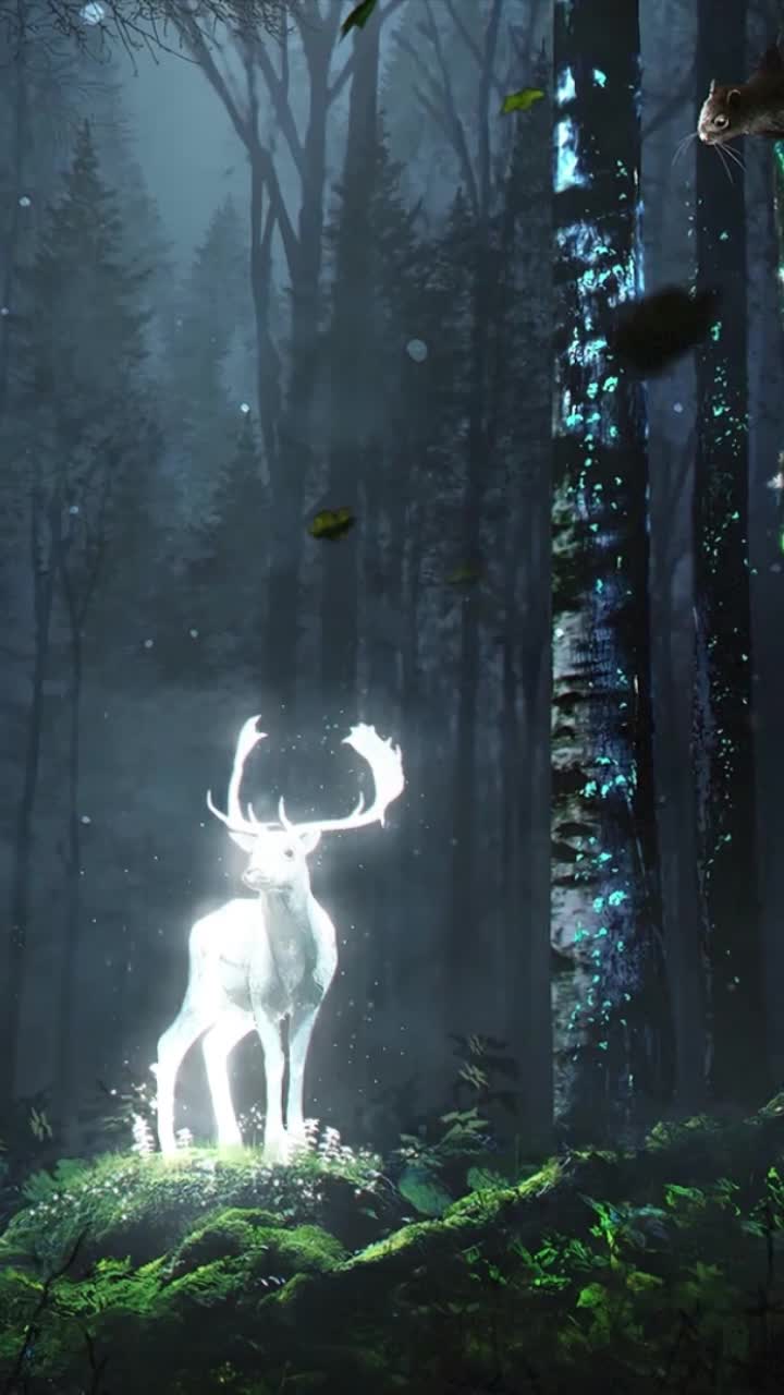 iPhone and Android Fantasy Wild Deer Live Phone Wallpaper