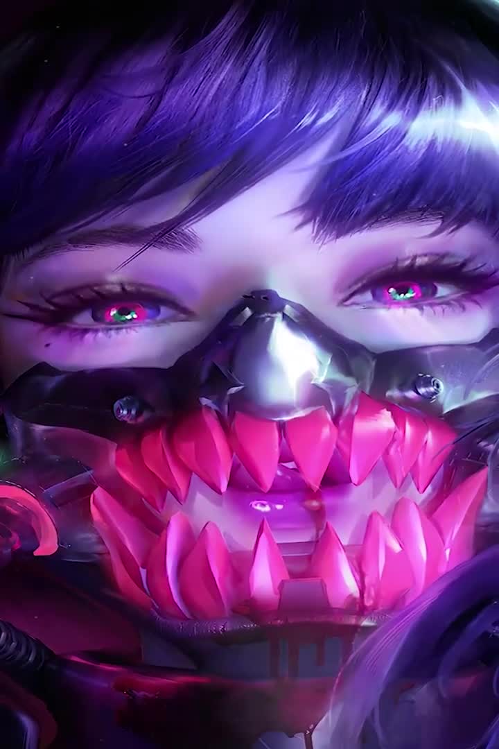 Live Neon Hoodie Girl Android  iPhone Wallpaper