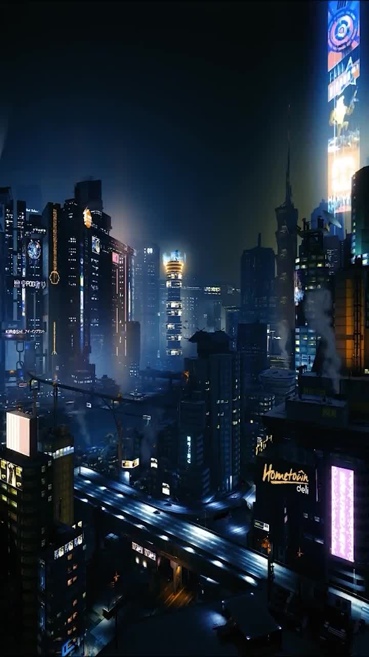 iPhone  Android Future Night City Free Phone Live Wallpaper