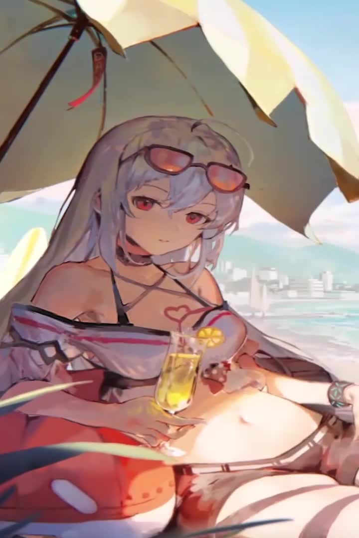 Skadi Beach Arknights iphone lock screen wallpaper