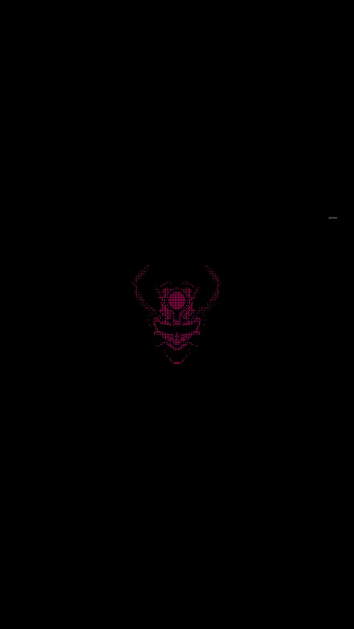 Android  iOS iphone Mobile Demon Mask Error Code Pixel Free Live Wallpaper