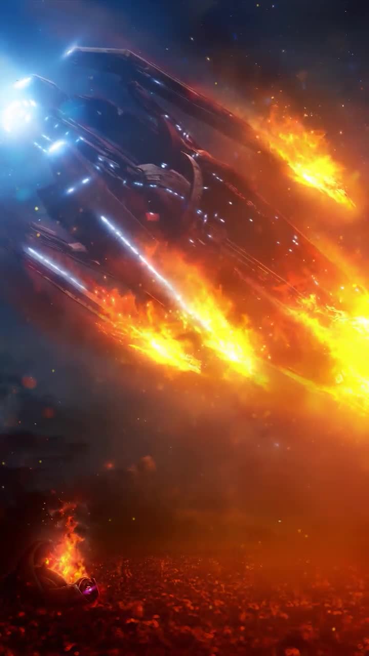 iPhone and Android Ship Crash Mass Effect Andromeda Phone Live Wallpaper