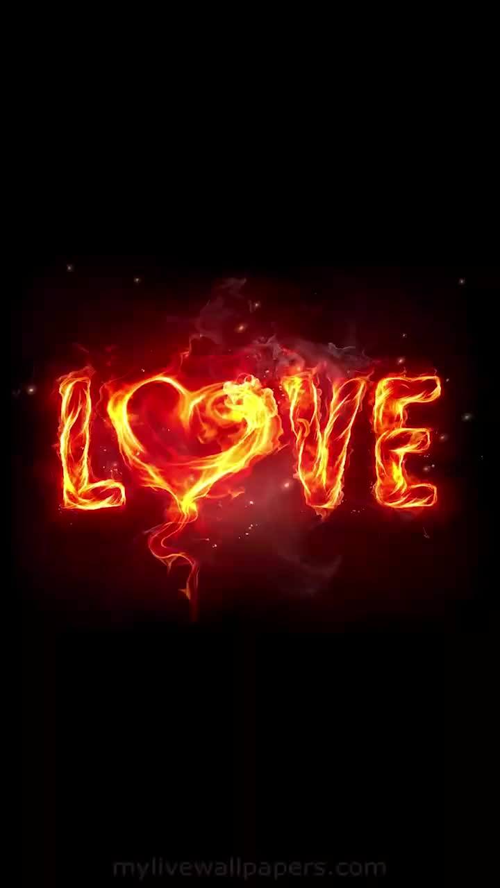 Android  iOS iphone Mobile Love Flame Abstract Live Wallpaper