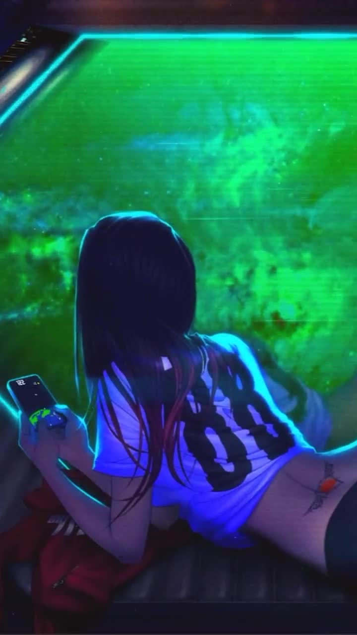 iPhone  Android Cosmo Traveler Girl Space Phone Live Wallpaper