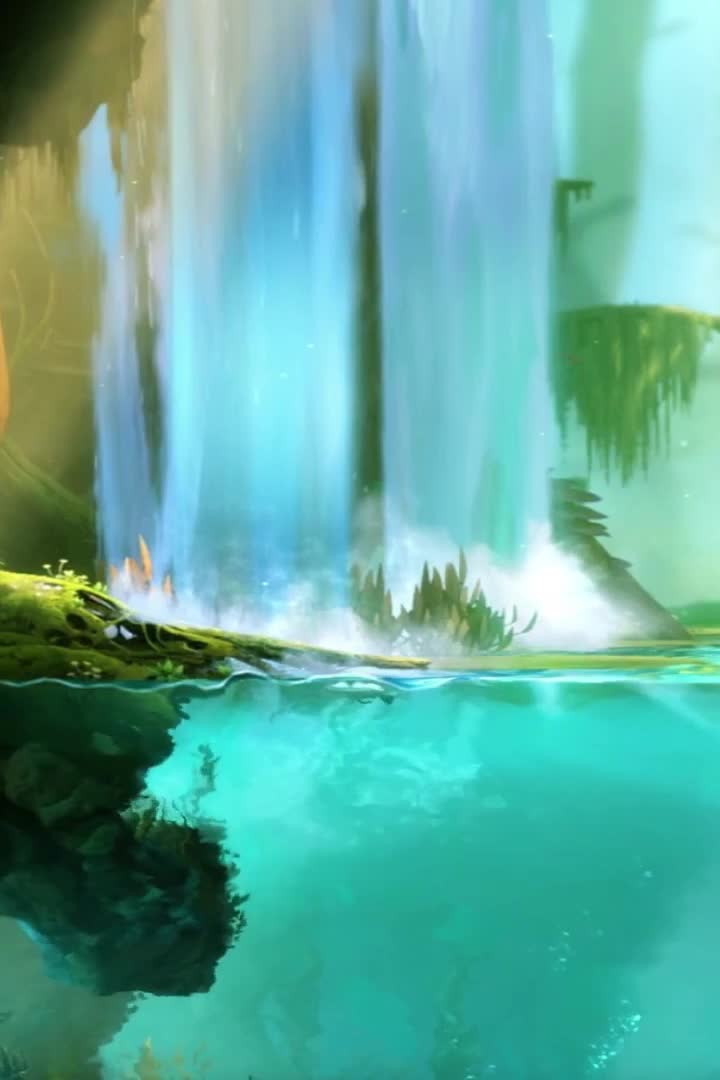 Waterfall Underwater View Fall Wallpaper Iphone