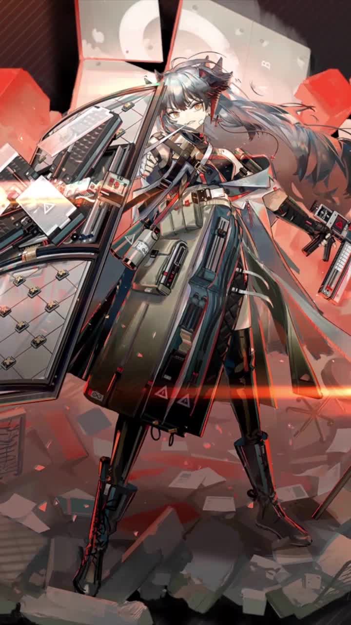 Anime saria stronghold arknights iphone wallpaper hd