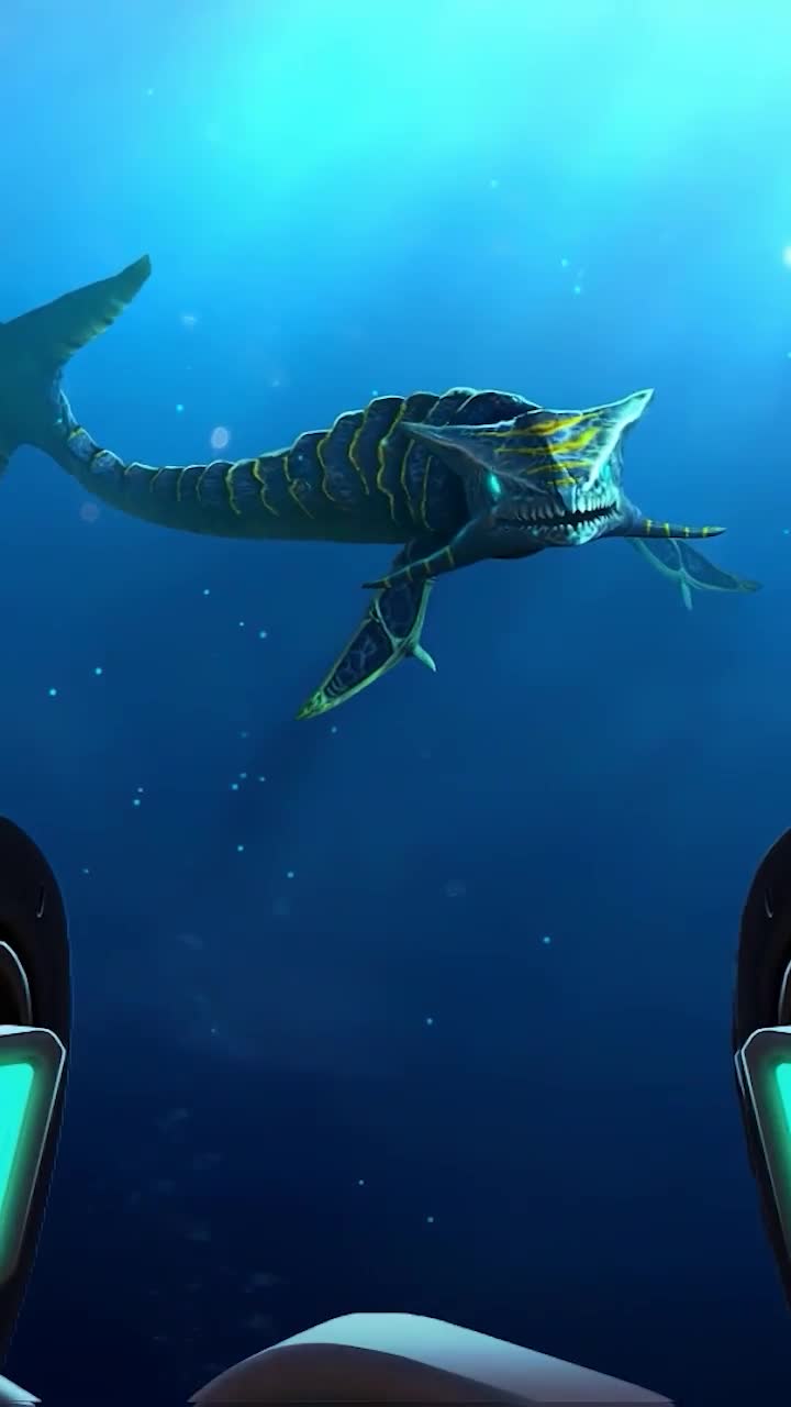 iPhone And Android Boneshark Encounter Subnautica Phone Live Wallpaper