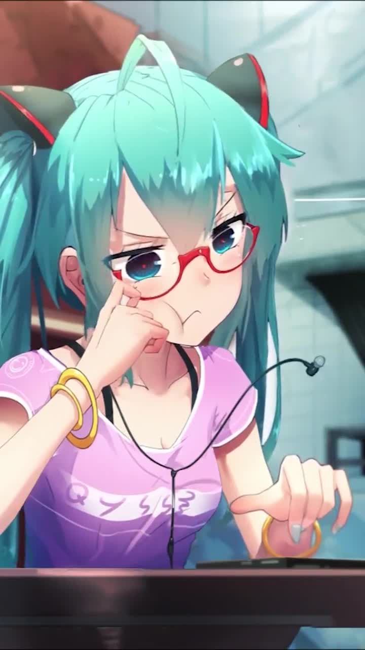 iPhone  Android Hatsume Miku Using Smartphone Free Phone Live Wallpaper