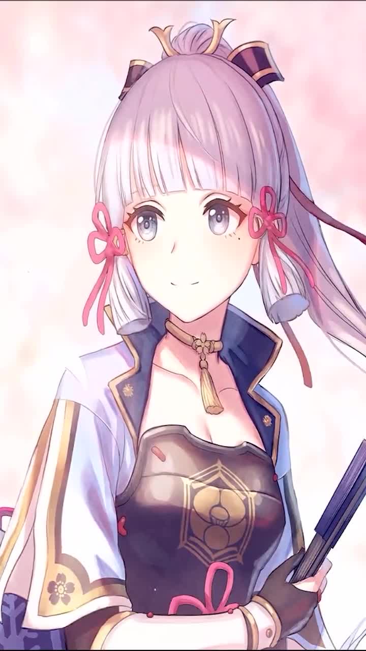 iPhone  Android Kamisato Ayaka Genshin Impact Game Free Phone Live Wallpaper