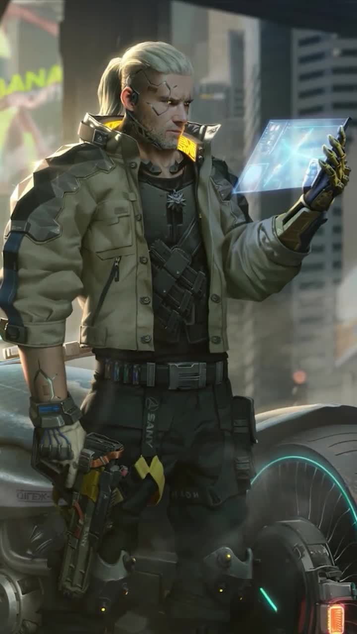 iPhone And Android Geralt In Cyberpunk 2077 Phone Live Wallpaper