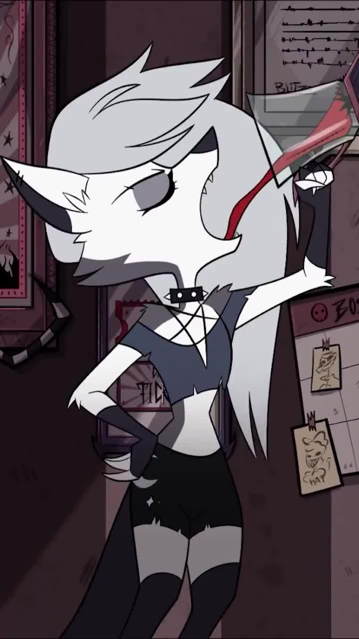 iPhone  Android Loona Drinking Blood Helluva Boss Phone Live Wallpaper