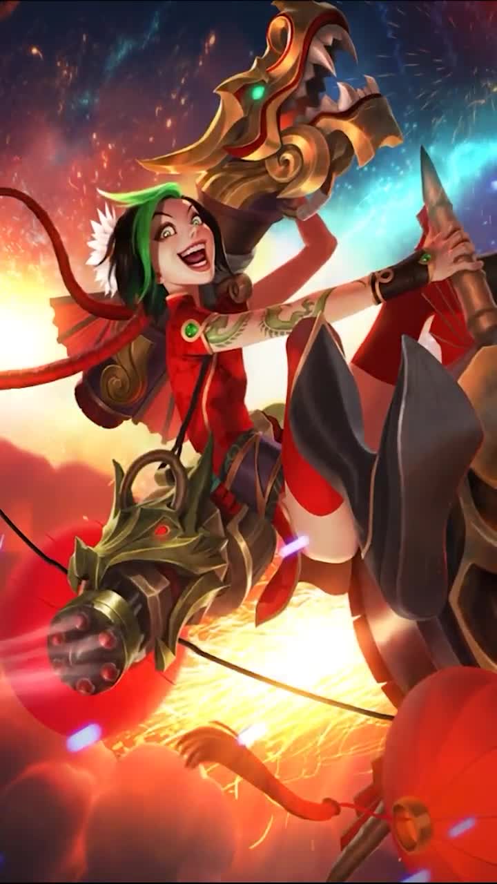 iPhone  Android League Of Legends Firecracker Jinx Phone Live Wallpaper