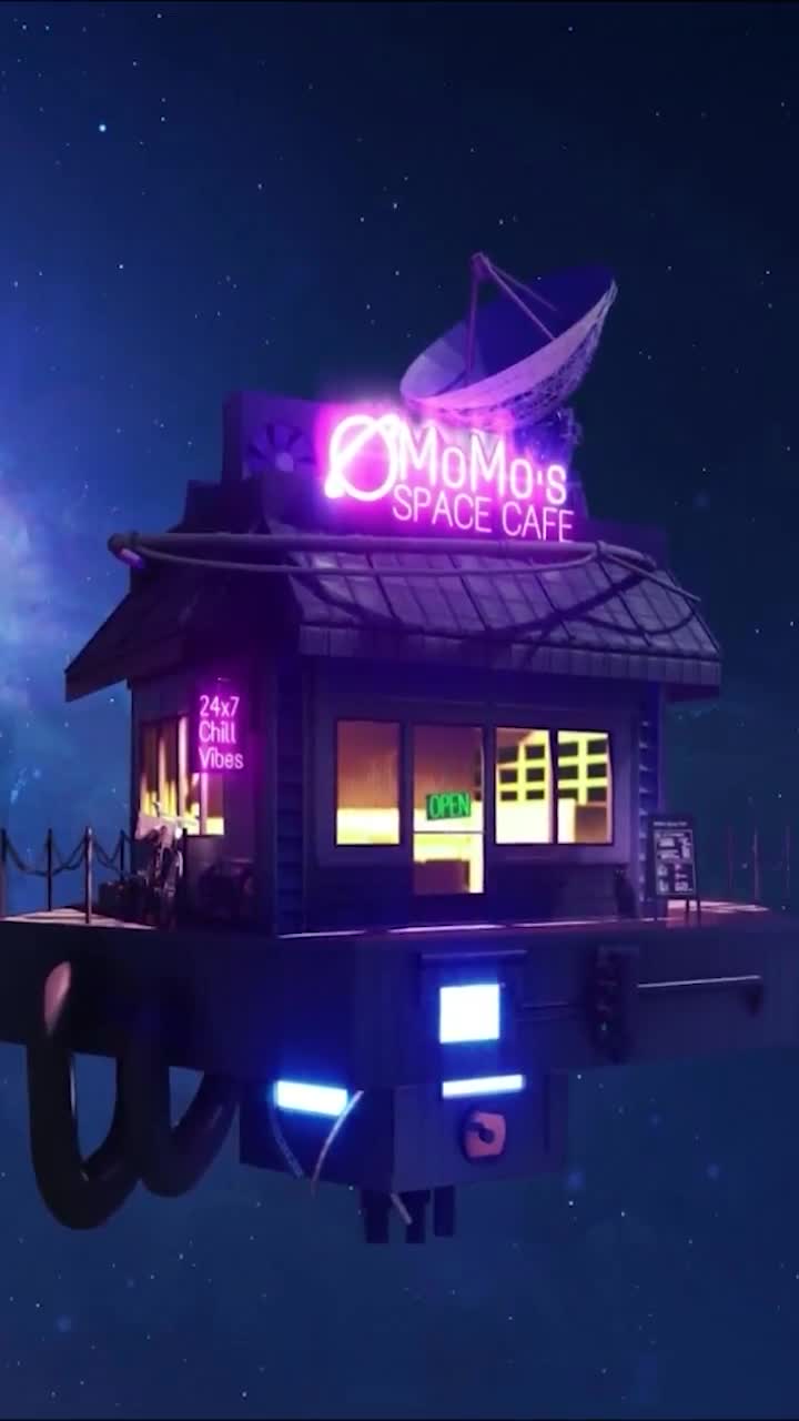 iPhone  Android Momos Space Cafe Phone Live Wallpaper