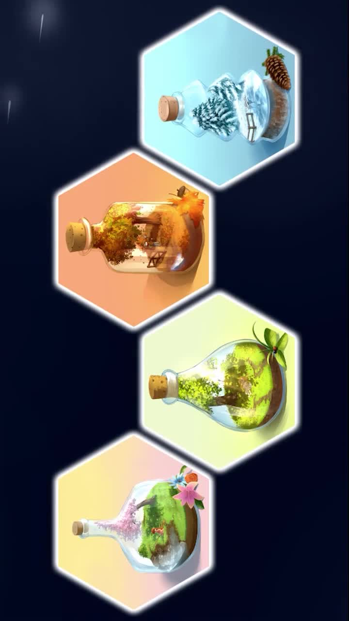 iPhone And Android Seasons In Bottle Fantasy Abstract Phone Live Wallpaper