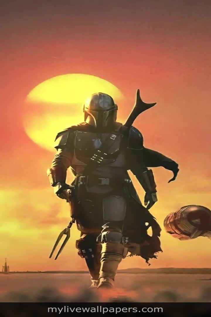 Cool Mandalorian Heat Live Phone Wallpaper