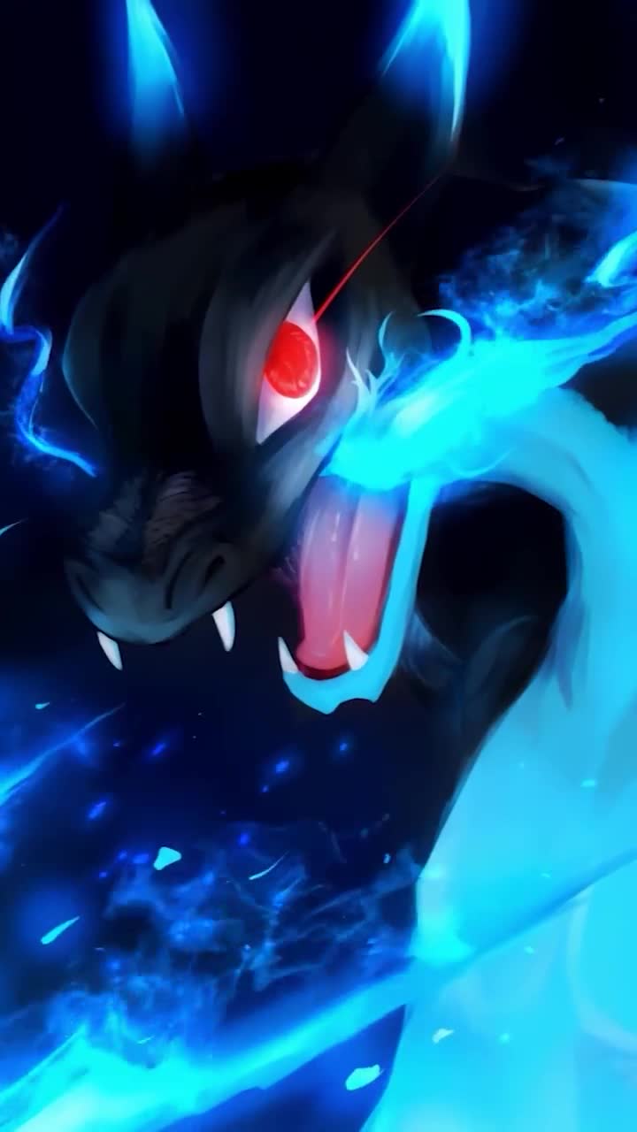 iPhone and Android Mega Charizard X Pokemon Phone Live Wallpaper