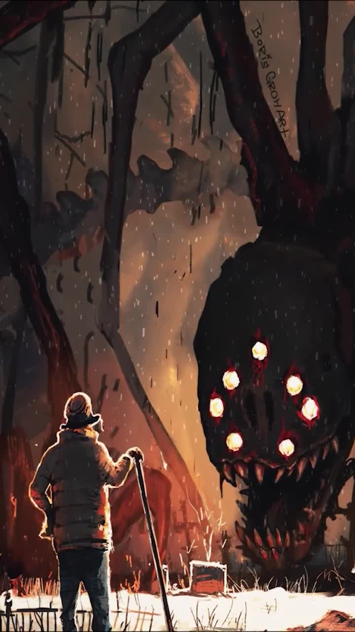 iPhone And Android Man And Monster Fantasy Phone Live Wallpaper