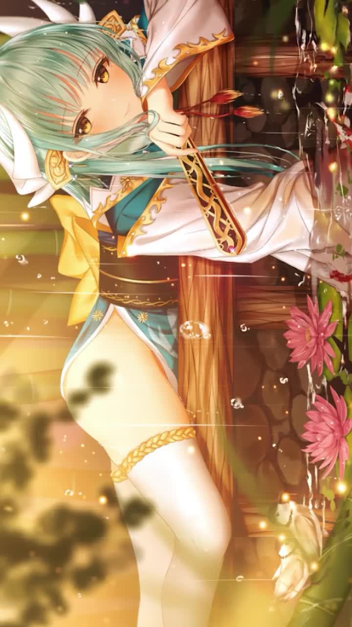 iPhone And Android Kiyohime Playing With Water Fate Grand Order Phone Live Wallpaper