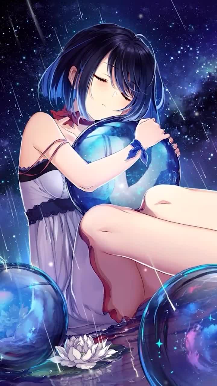 iPhone and Android Seele Vollerei In The Rain Of Stars Honkai Impact 3rd Phone Live Wallpaper