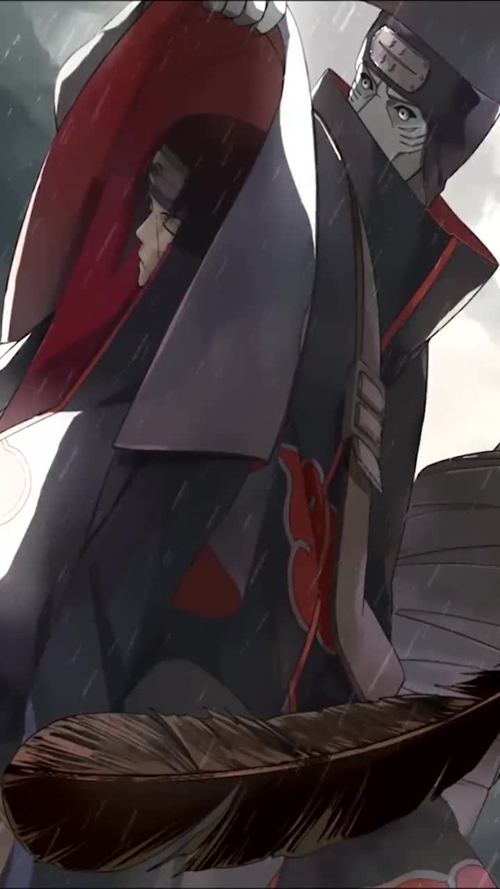 iPhone  Android Uchiha Itachi Rain Phone Live Wallpaper