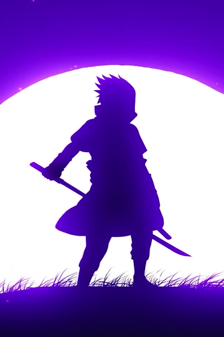 Anime Sasuke Glow Live Phone Wallpaper