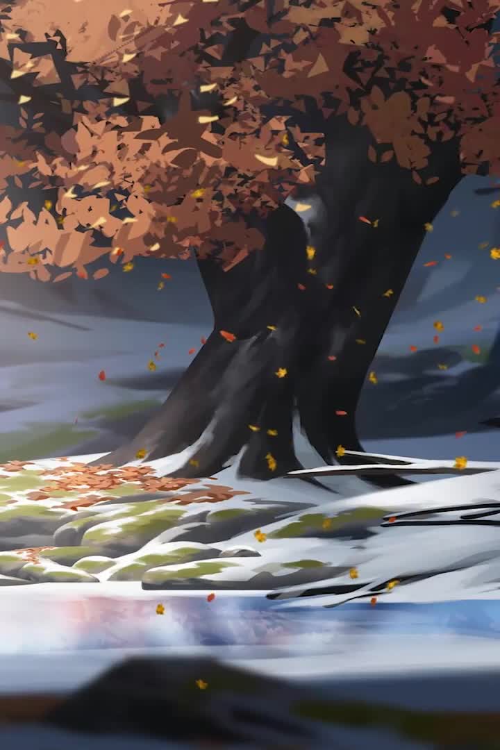 Falling Brown Leaves Fall Wallpaper Iphone