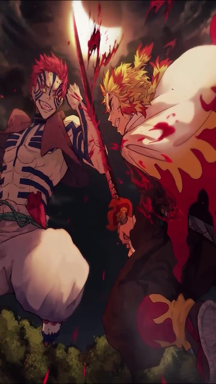 iPhone  Android Rengoku Vs Akaza Anime Phone Live Wallpaper