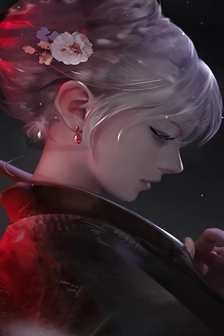 Lady With Red Umbrella Live Phone Wallpaper