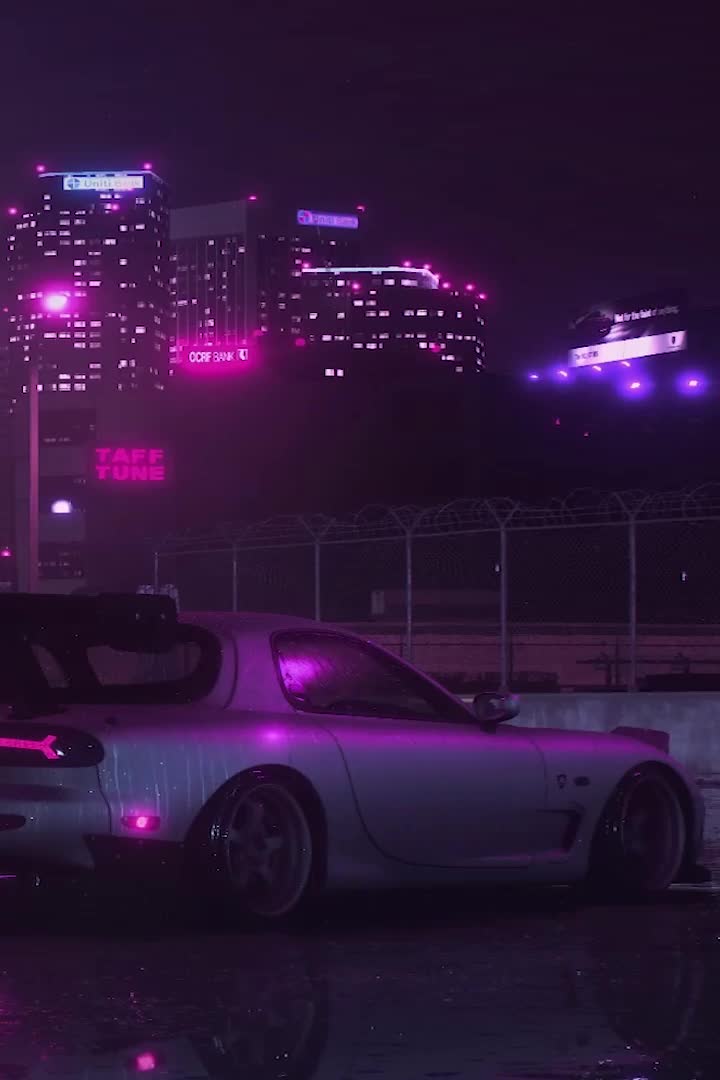 Iphone And Android Mazda Rx 7 Rain Phone Live Wallpaper