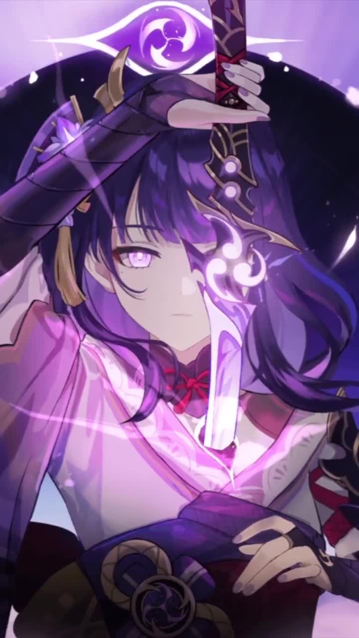 iPhone  Android Raiden Shogun Baal Genshin Impact Free Phone Live Wallpaper