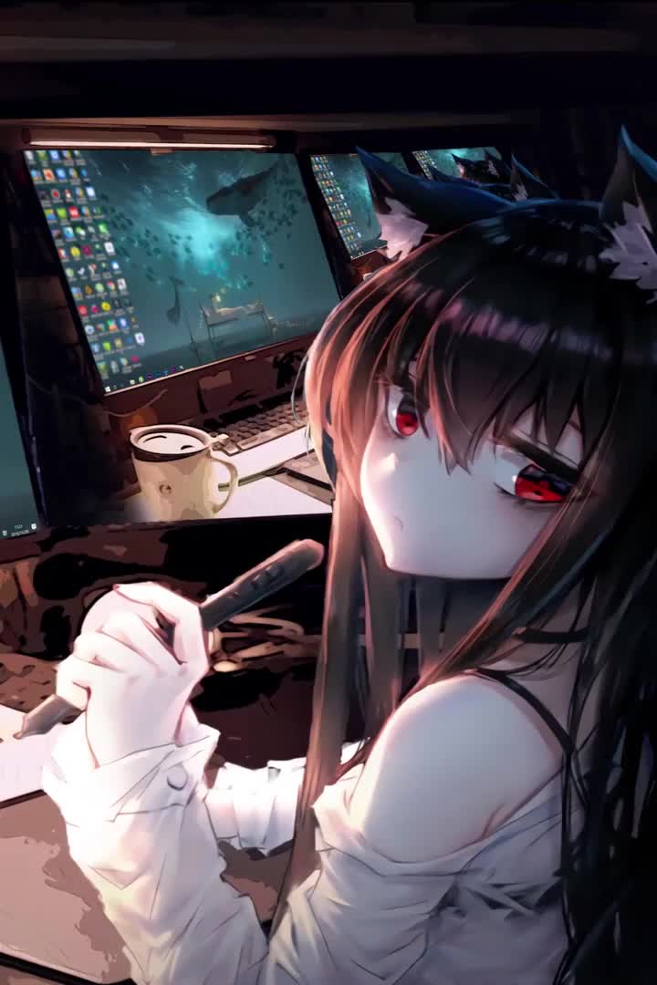  Artist Girl Anime Iphone Wallpaper