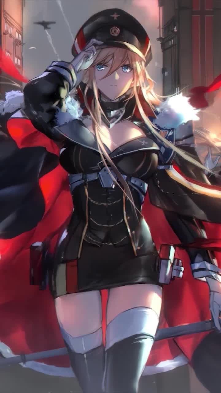 iPhone And Android Bismarck Azur Lane Fighter Phone Live Wallpaper