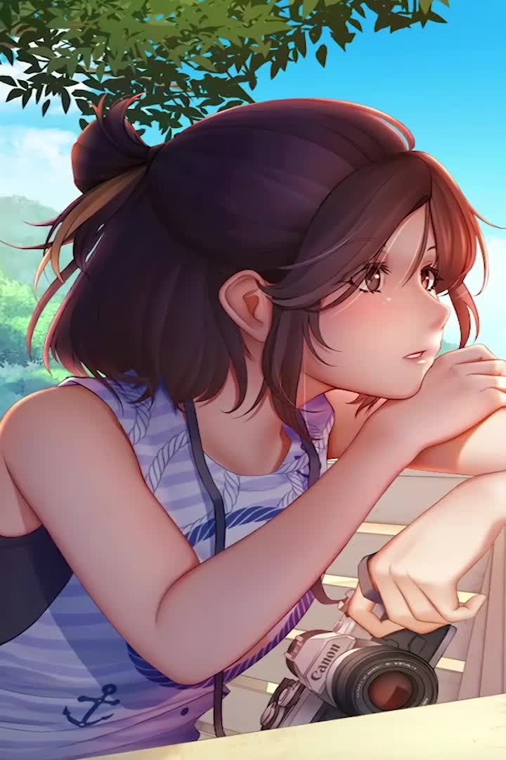 Beach Summer Girl For iPhone Wallpaper