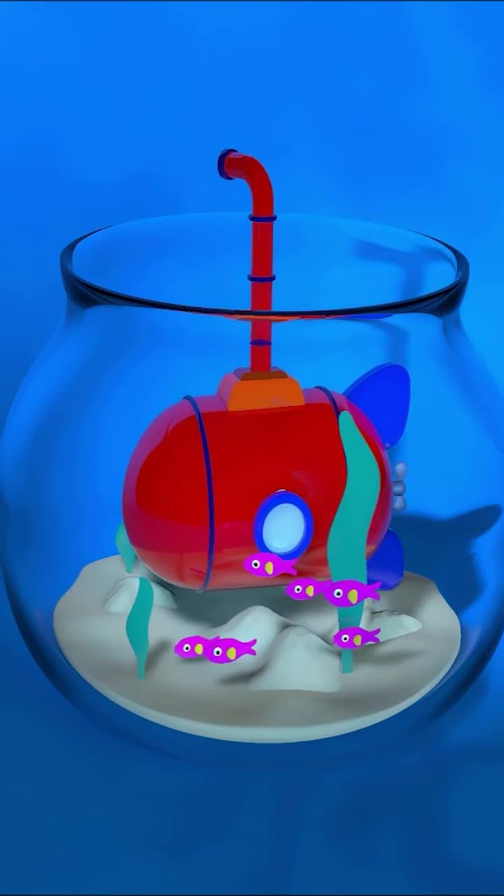 iPhone and Android Small Submarine Fish Glass Bulb Phone Live Wallpaper