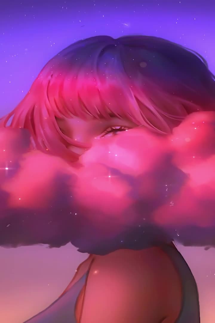 Fantasy Cloud Girl For iPhone Wallpaper