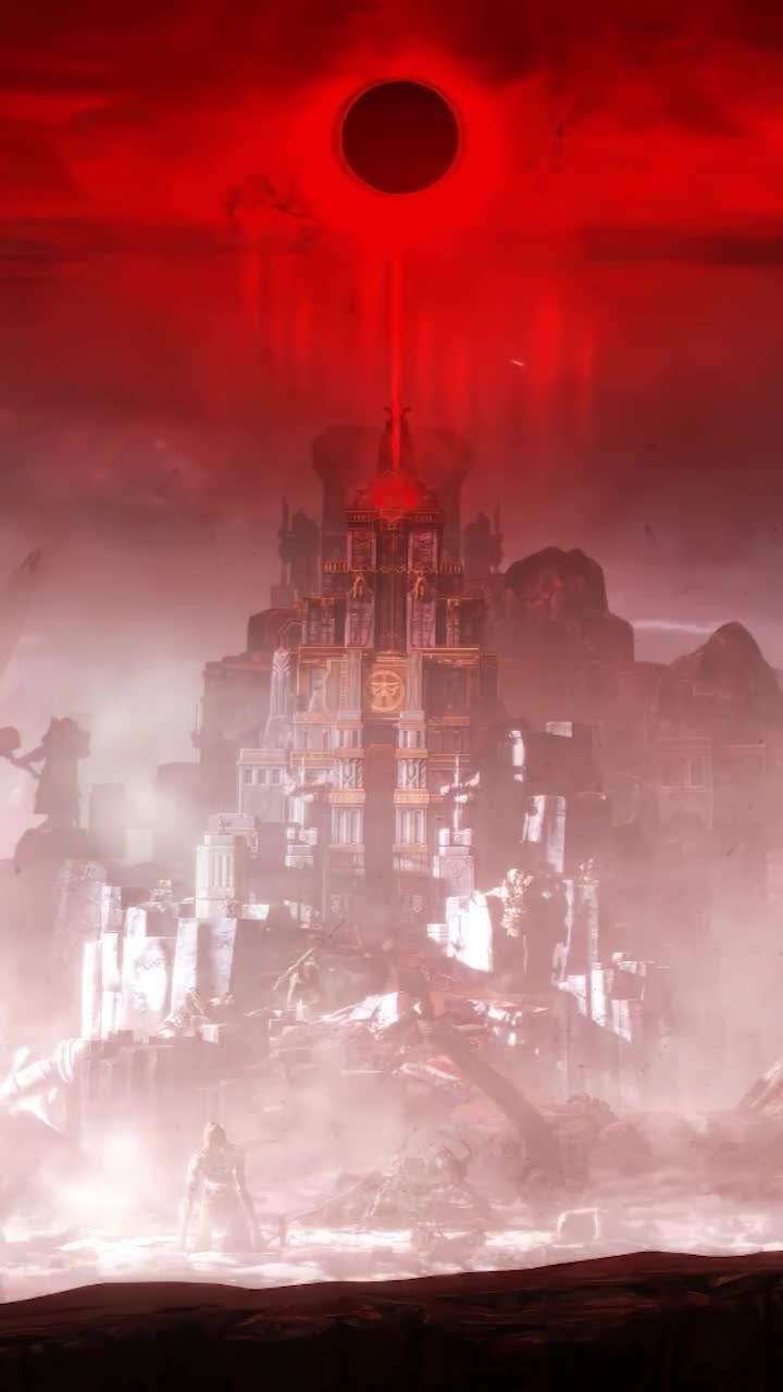 iPhone and Android Fantasy Castle Under Eclipse Phone Live Wallpaper