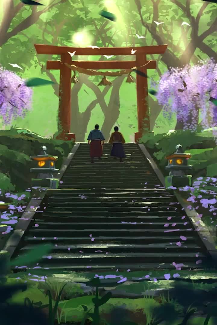 Iphone And Android Stairs To Torii Gate Phone Live Wallpaper