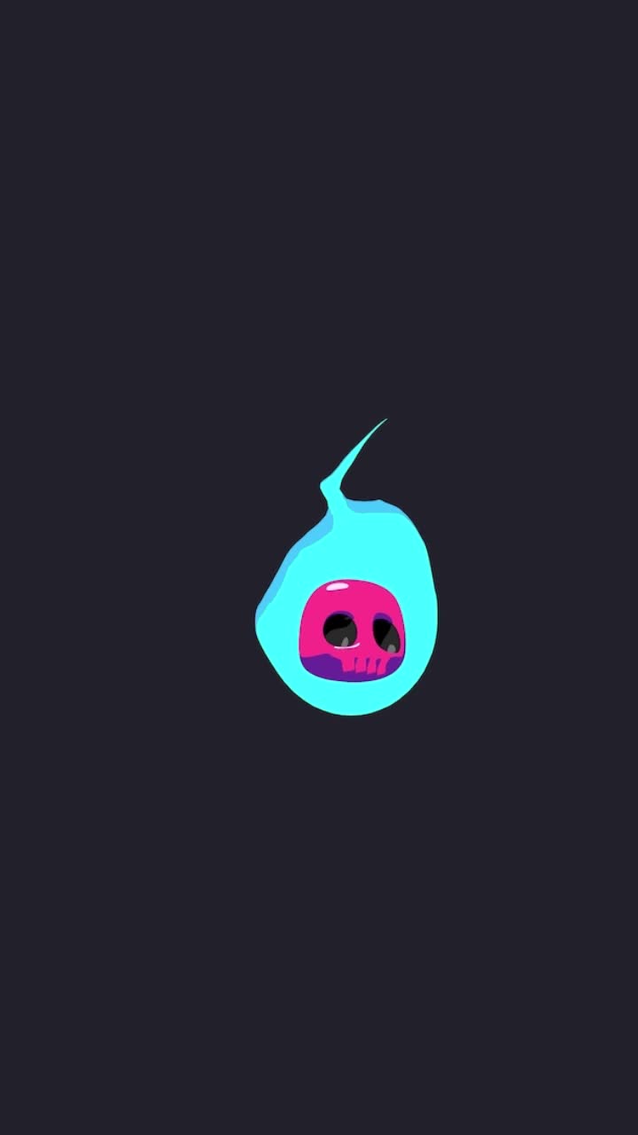 iPhone and Android Fiery Skull Live Phone Wallpaper