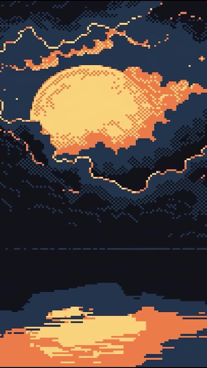 iPhone And Android Sky And River In The Night Pixel Phone Live Wallpaper