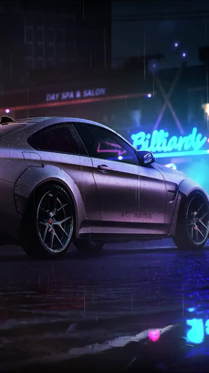iPhone  Android Speed Hunters Rain Night Phone Live Wallpaper