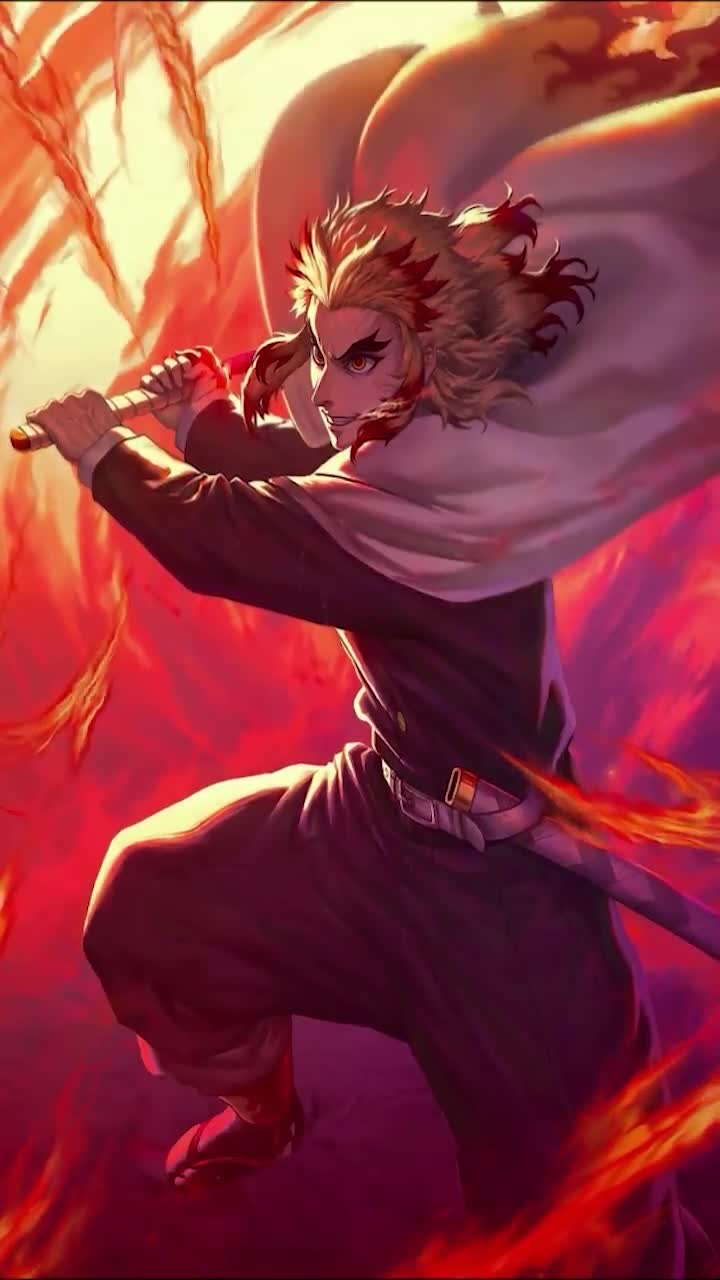 iPhone  Android Rengoku Demon Slayer Phone Live Wallpaper